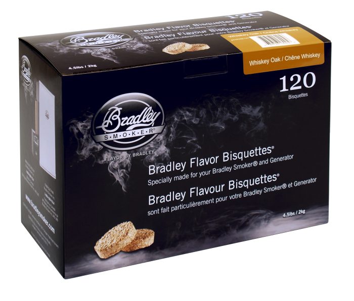 Bradley Smokers Whiskey Eik 120 stk. Røykbriketter